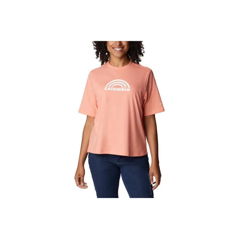 Columbia T-Shirts Women's Coral Pink-0