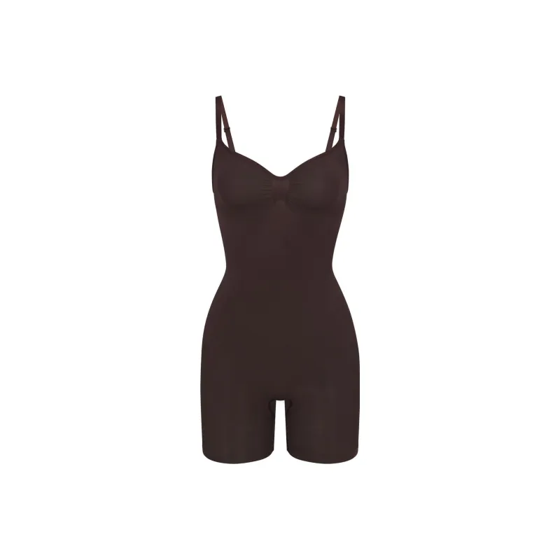 SKIMS SEAMLESS SCULPT MID THIGH BODYSUIT Bodysuits Women's Coffee/ESPRESSO-0