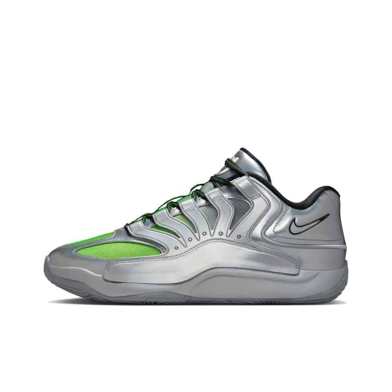 Nike KD 18 Anti Slip Wear Resistant Low Top Basketball Shoes Men's Silver Gray-0