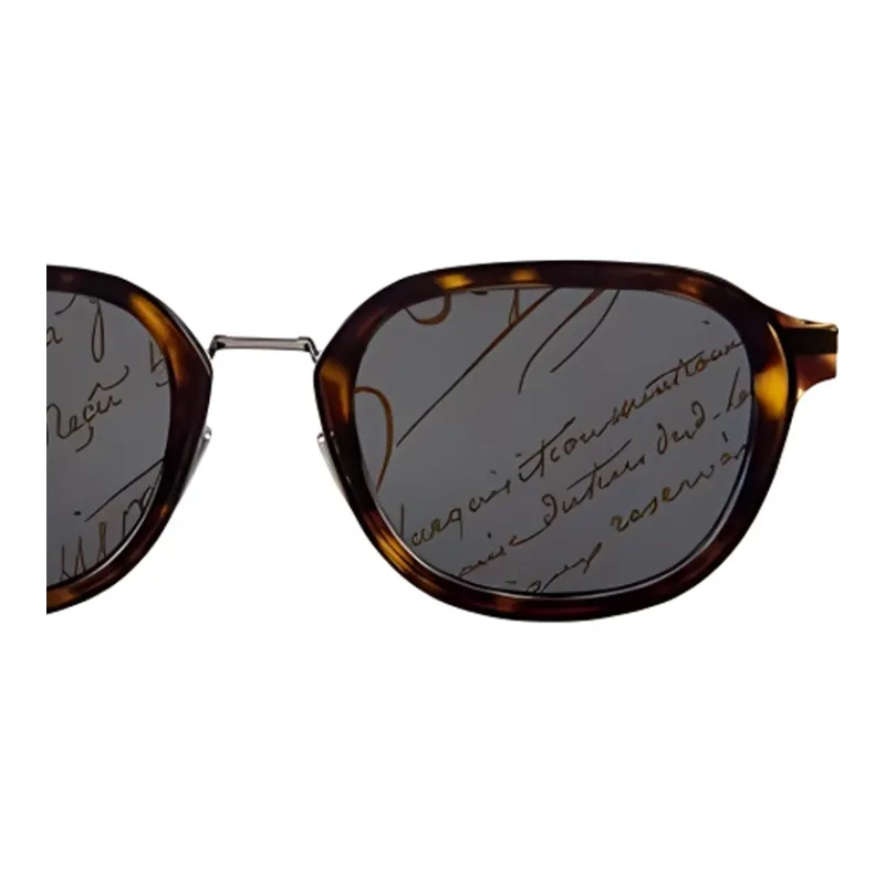 BERLUTI Acetate Metal Irregular Shape Sunglasses Unisex Tortoiseshell-2