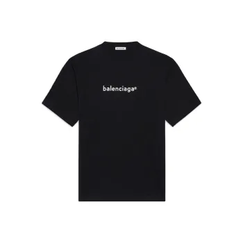 Balenciaga Women'ss New Copyright Large Fit T shirt Black
