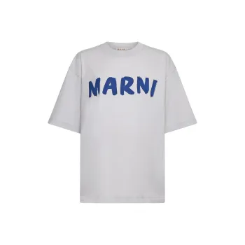 MARNI Logo Jersey T Shirt 'Sodium'