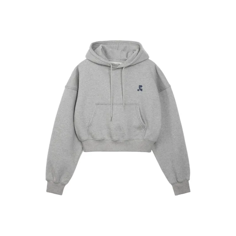 Rest&Recreation STITCH CROPPED HOODIE Sweatshirt Women's GREY/Gray-0