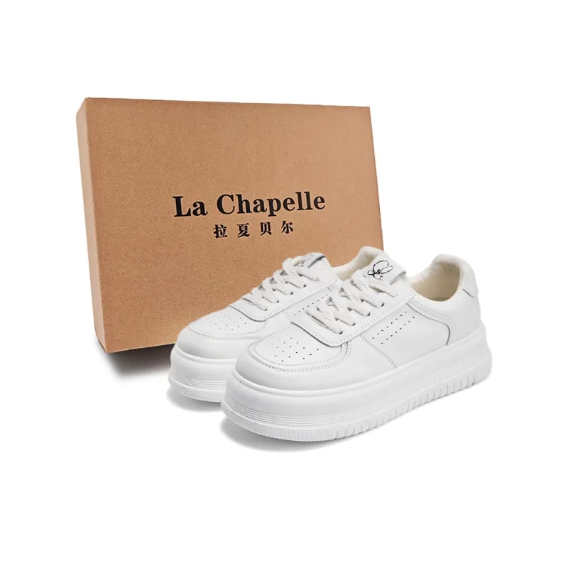 La Chapelle Cushioning, Slip Resistant, And Abrasion Resistant Low Top Skateboard Shoes Women's Beige-0