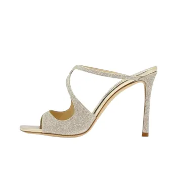 Jimmy Choo One Strap Sandals Women's Silver