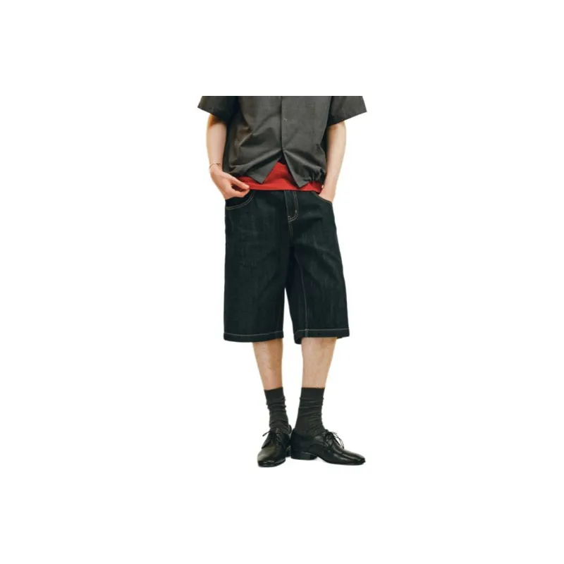 NONRADICAL Denim Shorts Unisex Dark Blue-0