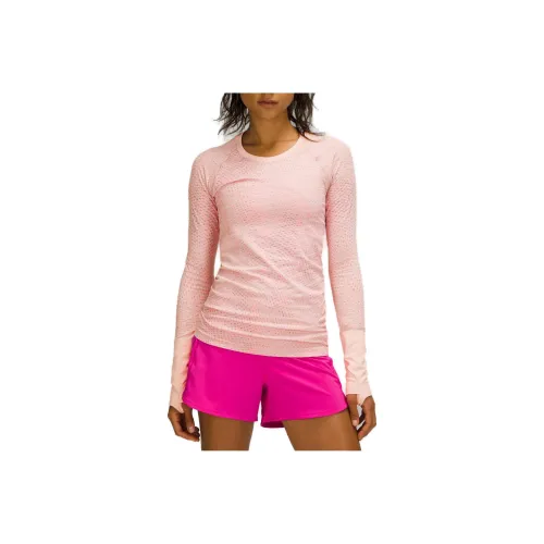 Lululemon Swiftly Tech T Shirt Women's Mesh Pink Mist/Soundwave Pink Mixed Color