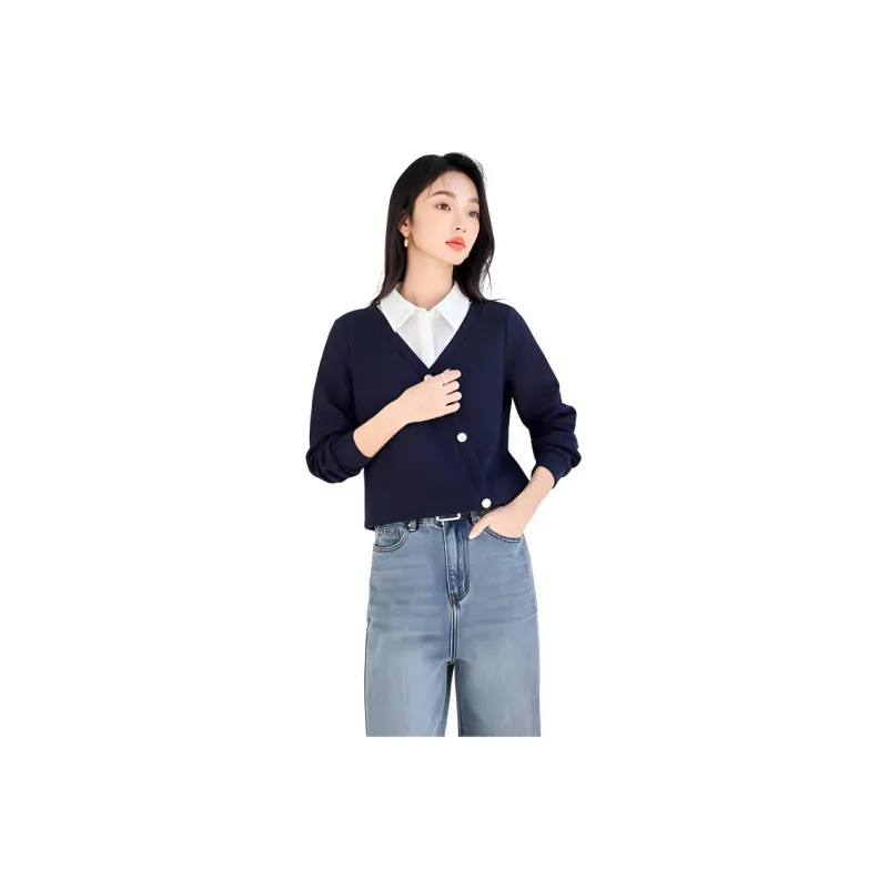 La Chapelle Shirt Women's Navy Blue-0