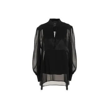 MaxMara Cut-Out Long-Sleeved Blouse