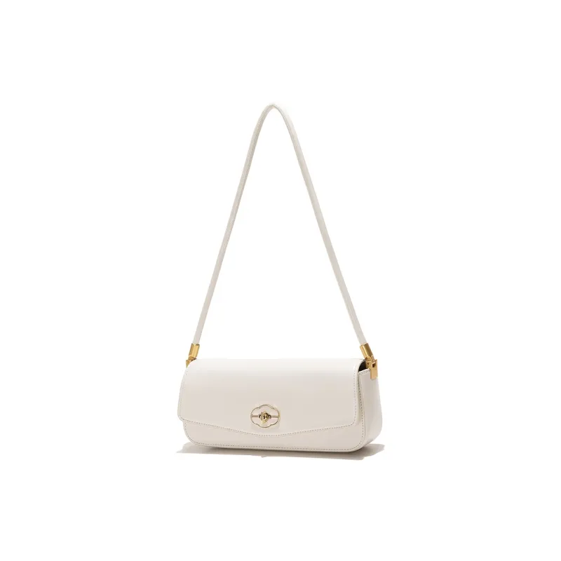 Vigno Synthetic Leather Shoulder Bag Women's White/Chili Sauce/Red/Black-0