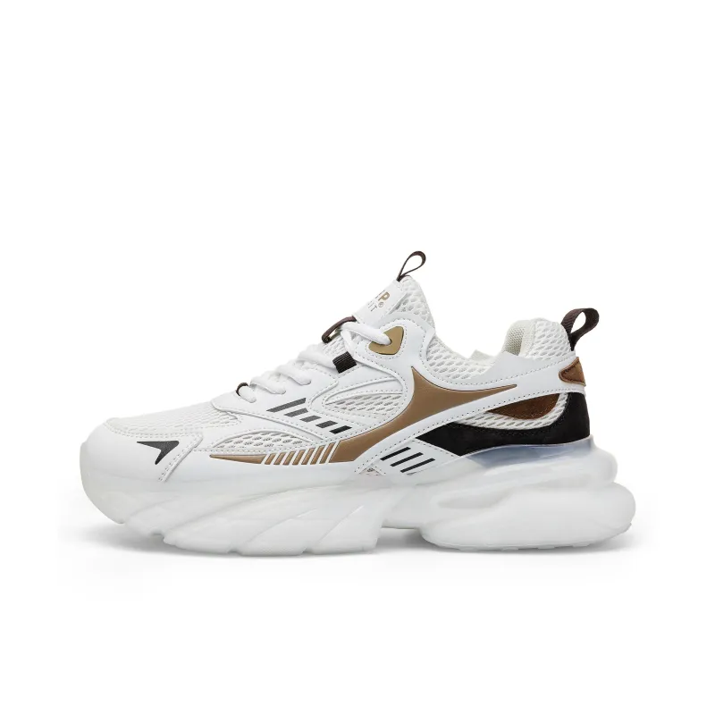 JEEP SPIRIT Cushioning, Slip Resistant, Abrasion Resistant, Lightweight Low Top Chunky Sneakers Men's White-0