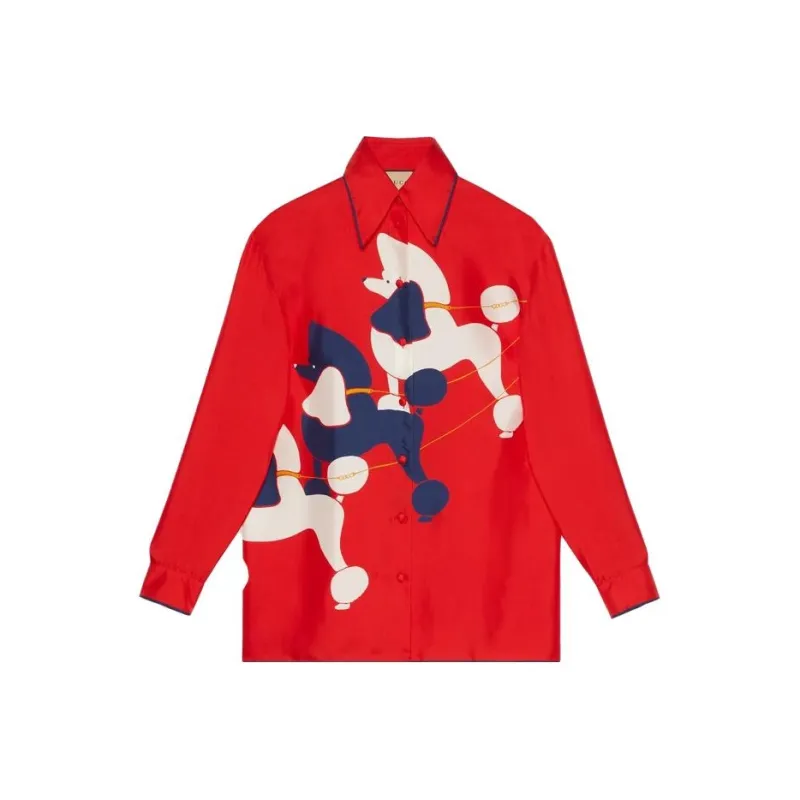 GUCCI Shirts Women's Red-0