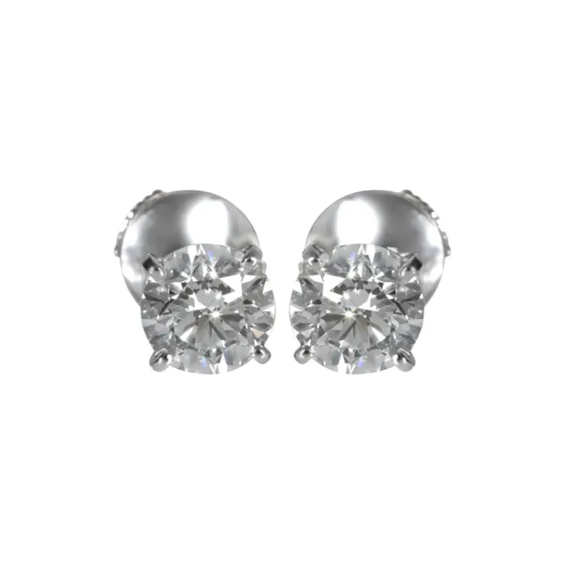 Cartier 18K White Gold Diamond Stud Earrings-0