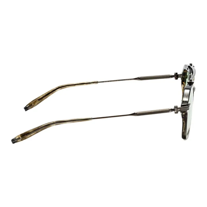 Akoni Acetate Titanium Metal Aviator Sunglasses Women's Tortoiseshell-2