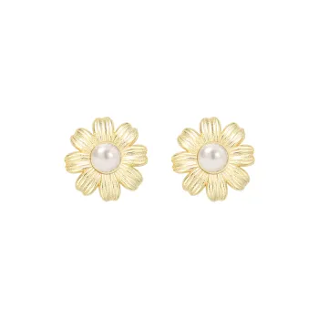 Narcii 925 Sterling Silver White Gold Plated Stud Earrings Women's