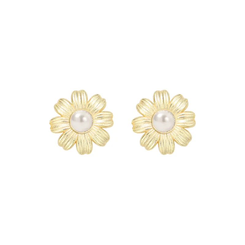 Narcii 925 Sterling Silver White Gold Plated Stud Earrings Women's-0