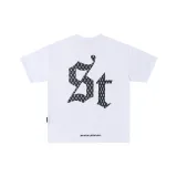 White with Black Print, New