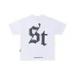 White with Black Print, New