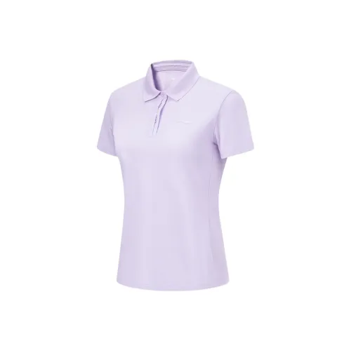 LiNing Fitness Series Polo Shirt Women's Light Illusion Purple
