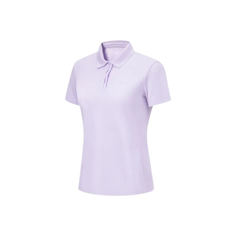 LiNing Fitness Series Polo Shirt Women's Light Illusion Purple-0