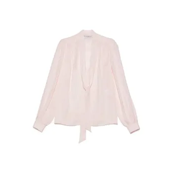 Givenchy Striped Pussybow Blouse
