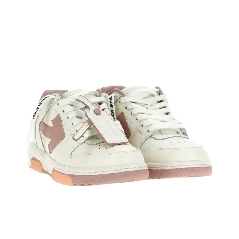 OFF WHITE Out Of Office Ooo Low Tops White Pink Women's-1