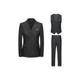 Black Three-Piece Set+Brooch