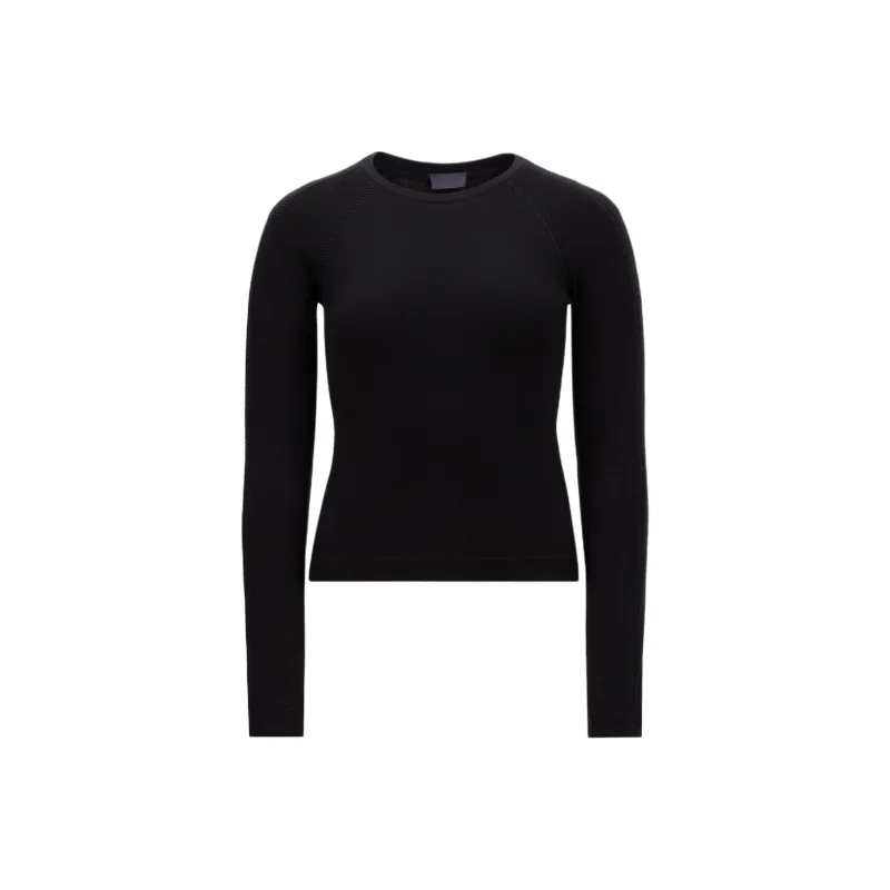 Moncler Raglan Sleeve T Shirt Women's Black-0