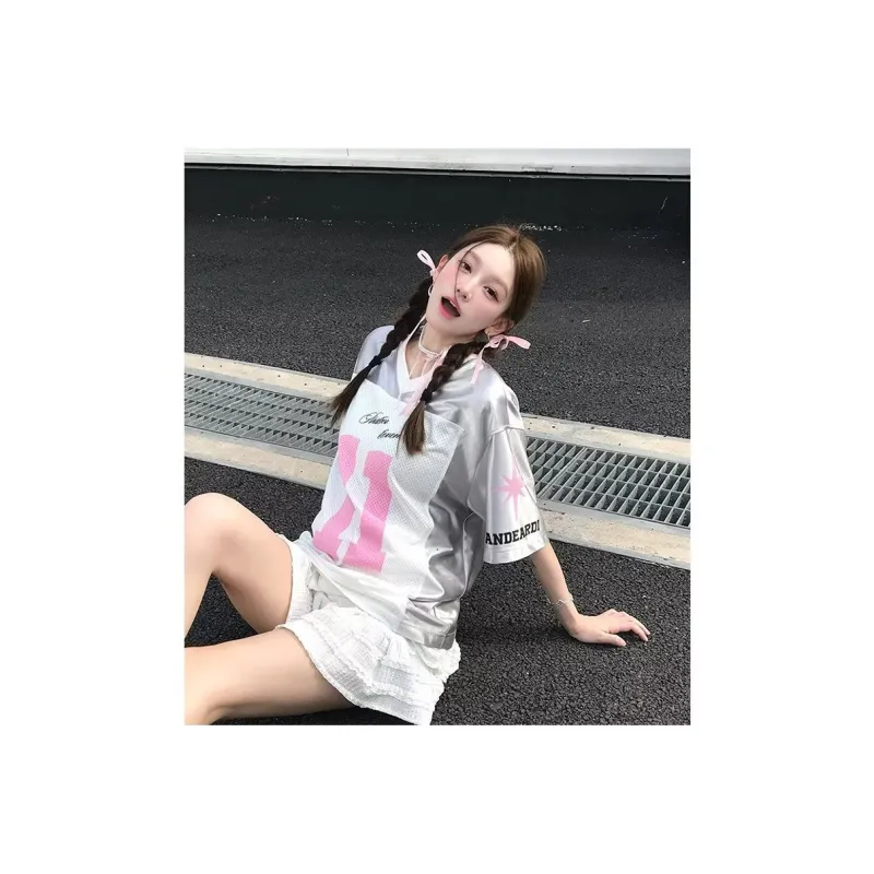 Ordifen Drop Shoulder Sleeve T Shirt Women's-3