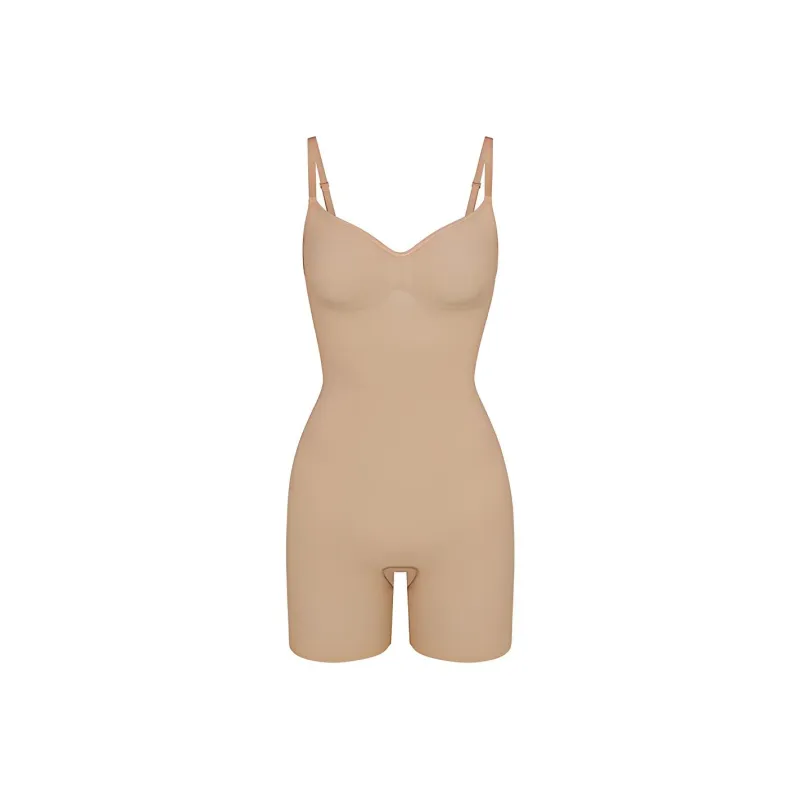 SKIMS SEAMLESS SCULPT MID THIGH BODYSUIT Jumpsuit Women's Mud/CLAY-0