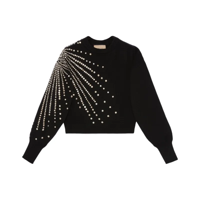 GUCCI Cashmere Sweaters Women's Black-0
