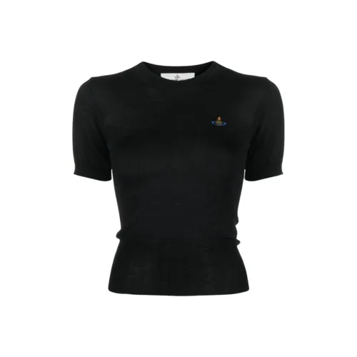 Vivienne Westwood Orb Embroidered Short Sleeved Knit Top