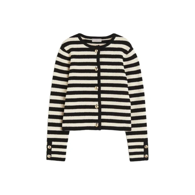 H&M Knitwear Women's Black Stripes-0