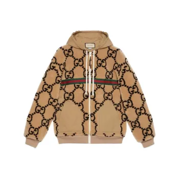 GUCCI Maxi GG pattern Fleece Jacket