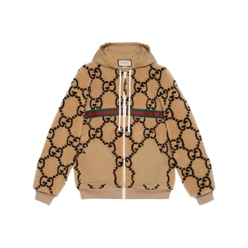 GUCCI Maxi GG pattern Fleece Jacket-0