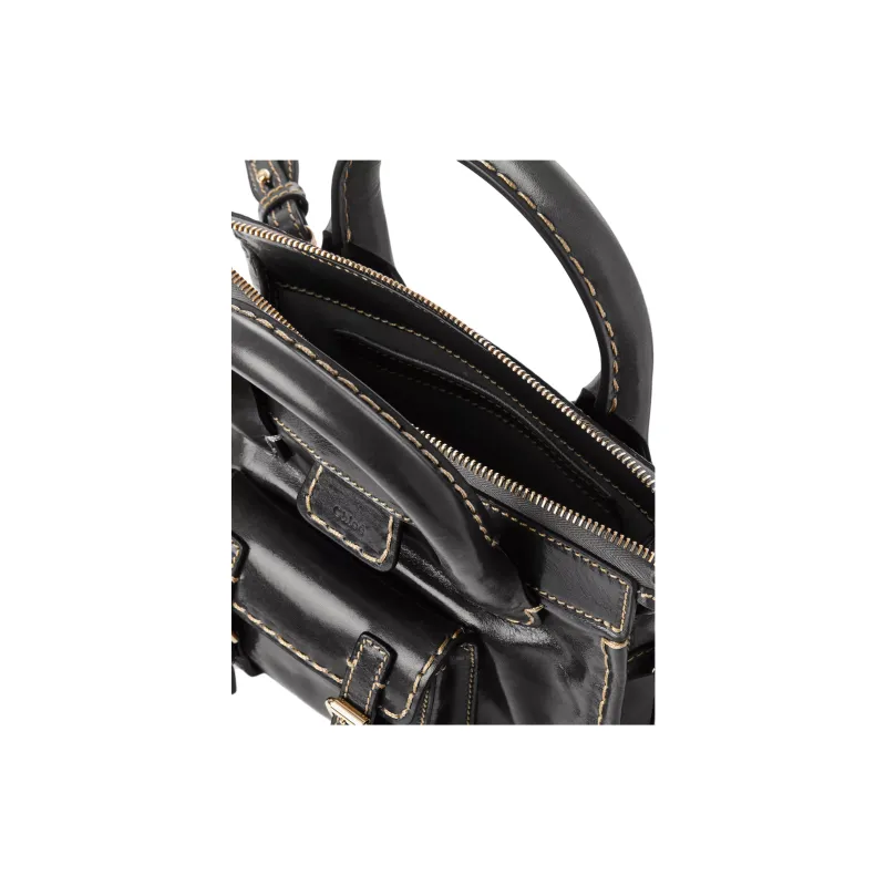 Chloe Edith Calfskin Shoulder Bag Crossbody Bag Handbag Mini Women's Black-2