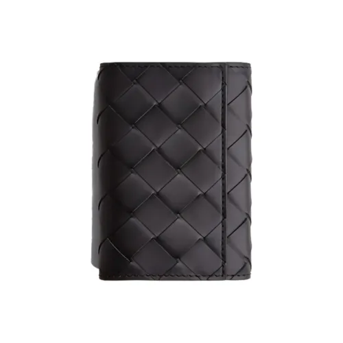 Bottega Veneta Cow Leather Key Pouch Men's Black & Green