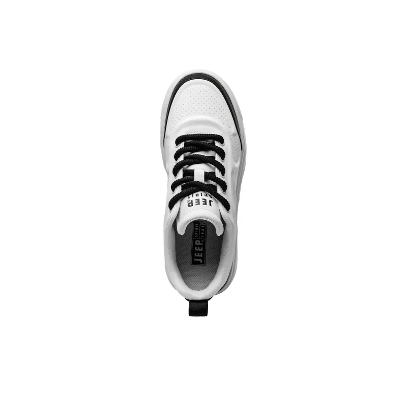 JEEP SPIRIT Slip Resistant, Abrasion Resistant, Lightweight, Breathable Low Top Skateboard Shoes Men's Polar White-3