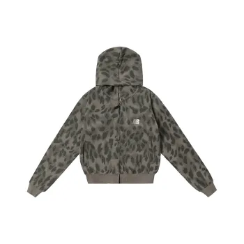 FDR Sweatshirt Jacket Women's Leopard Print