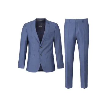 HUGO BOSS Herringbone Virgin Wool Suit