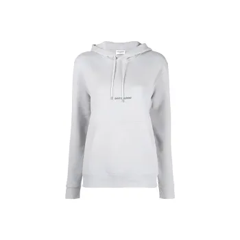 SAINT LAURENT Embroidered Logo Long sleeve Hoodie