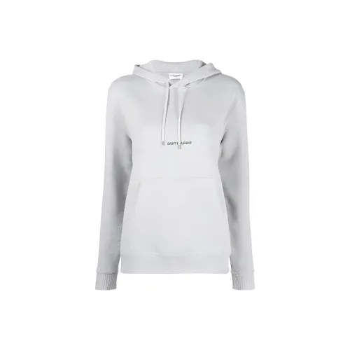 SAINT LAURENT Embroidered Logo Long-sleeve Hoodie