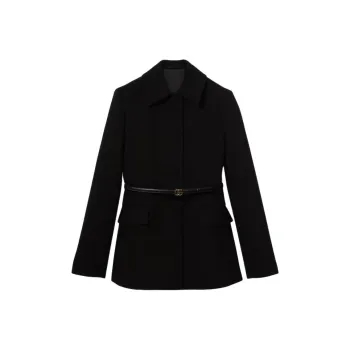 GUCCI Wool Crepe Jacket '1000 Black'
