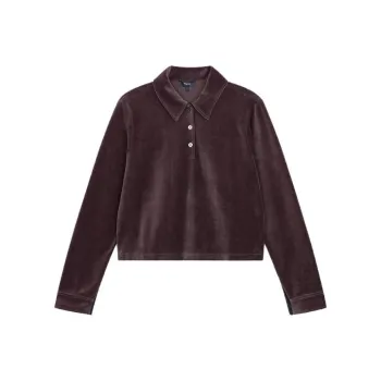 THEORY Polo Shirt Women's Dark Brown
