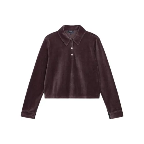 THEORY Polo Shirt Women's Dark Brown