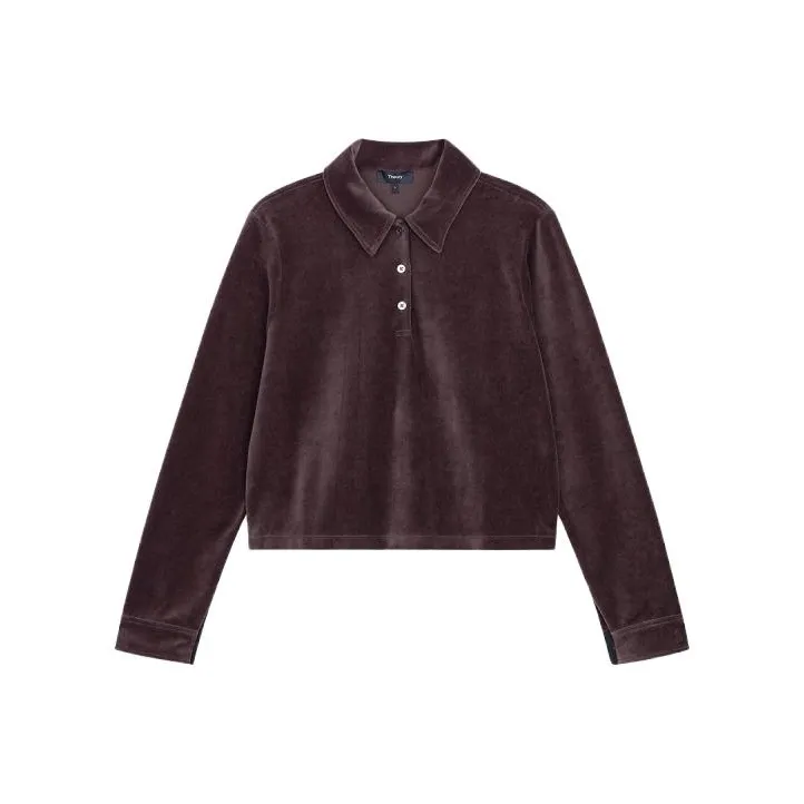 THEORY Polo Shirt Women's Dark Brown-0