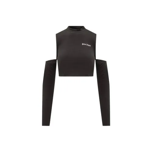 PALM ANGELS Logo Embroidered Cut Out Detailed Top