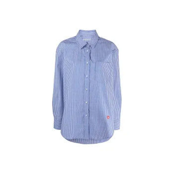 Alexander Wang Logo Patch Boyfriend Shirt