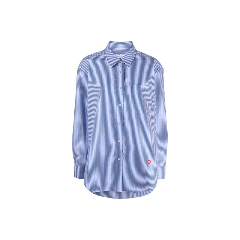 Alexander Wang Logo Patch Boyfriend Shirt-0