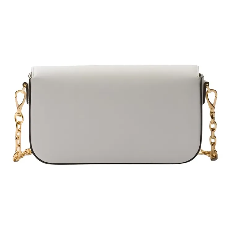 PRADA Saffiano Leather Handbag, Shoulder Bag Mini Women's White-2